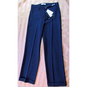 BLUMARINE Women' Pants 38(IT), Navy, Polyester,made in Italy